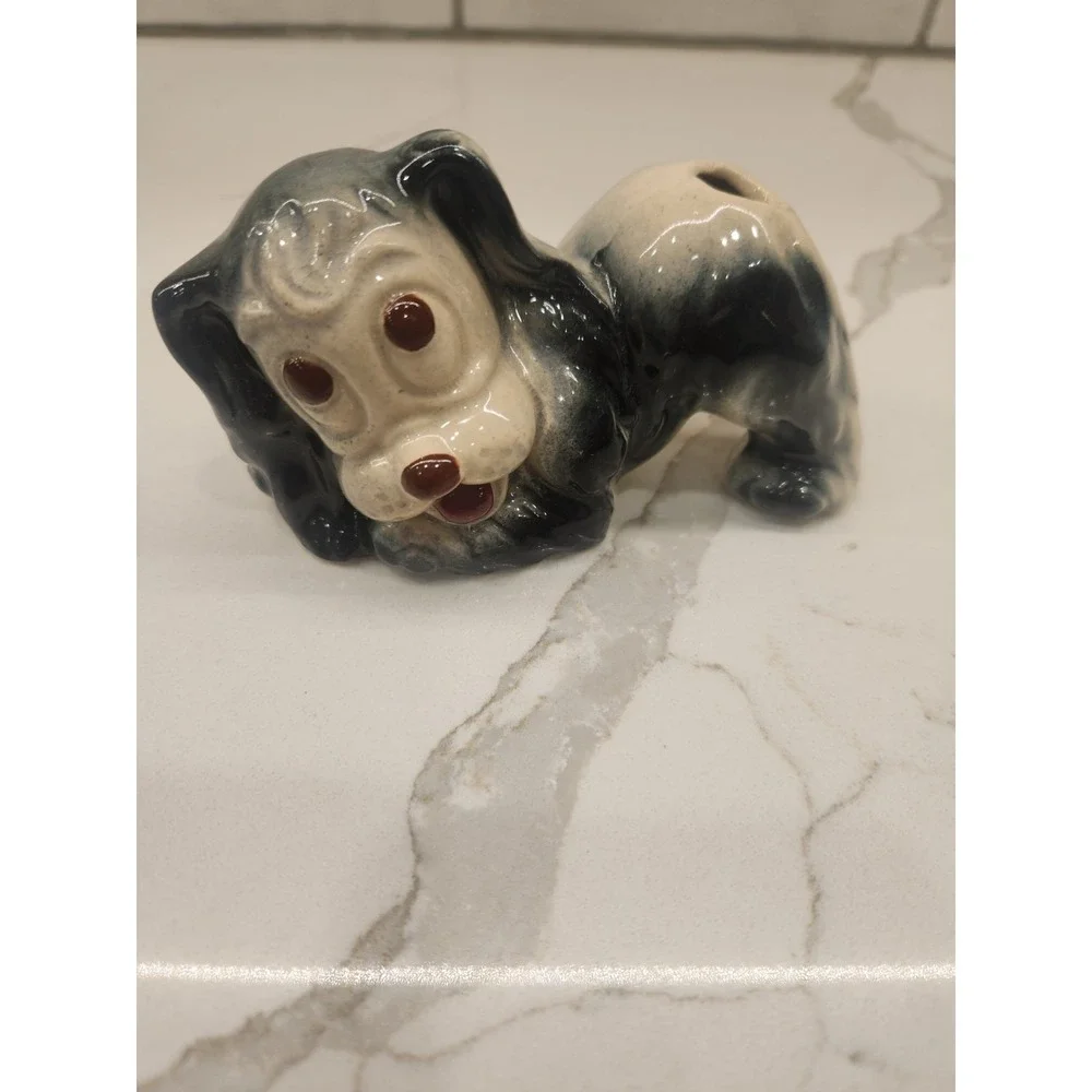 Vintage 1950s Shawnee Blue-Green Puppy Dog Cocker Spaniel Air Freshener Figurine